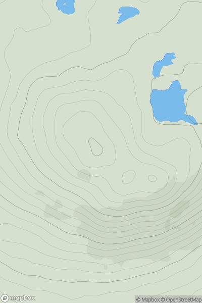 Thumbnail image for Beinn an t-Sidhein [Glen Affric to Glen Moriston] showing contour plot for surrounding peak